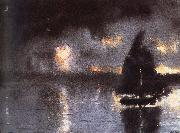 Winslow Homer Higurashi in sailing USA oil painting artist